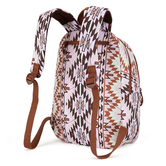 Wrangler Aztec Print Backpack Light Brown - Picture 2 of 5